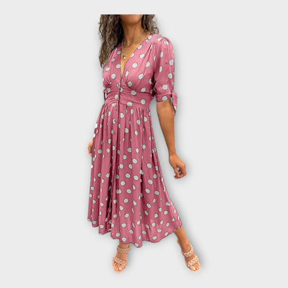 Adéla – Elegantní Šaty s Puntíky