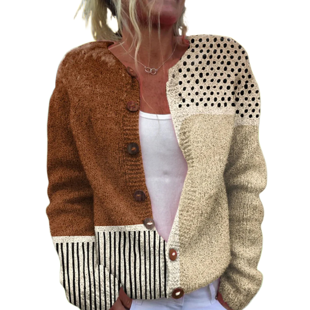 Sarah - Vintage Lente Vest s květinovým potiskem