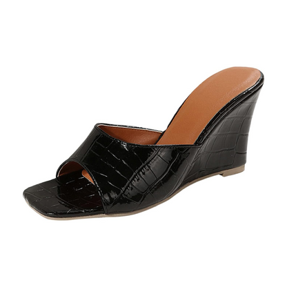 Women's Leather Wedge Cushioned Shoes