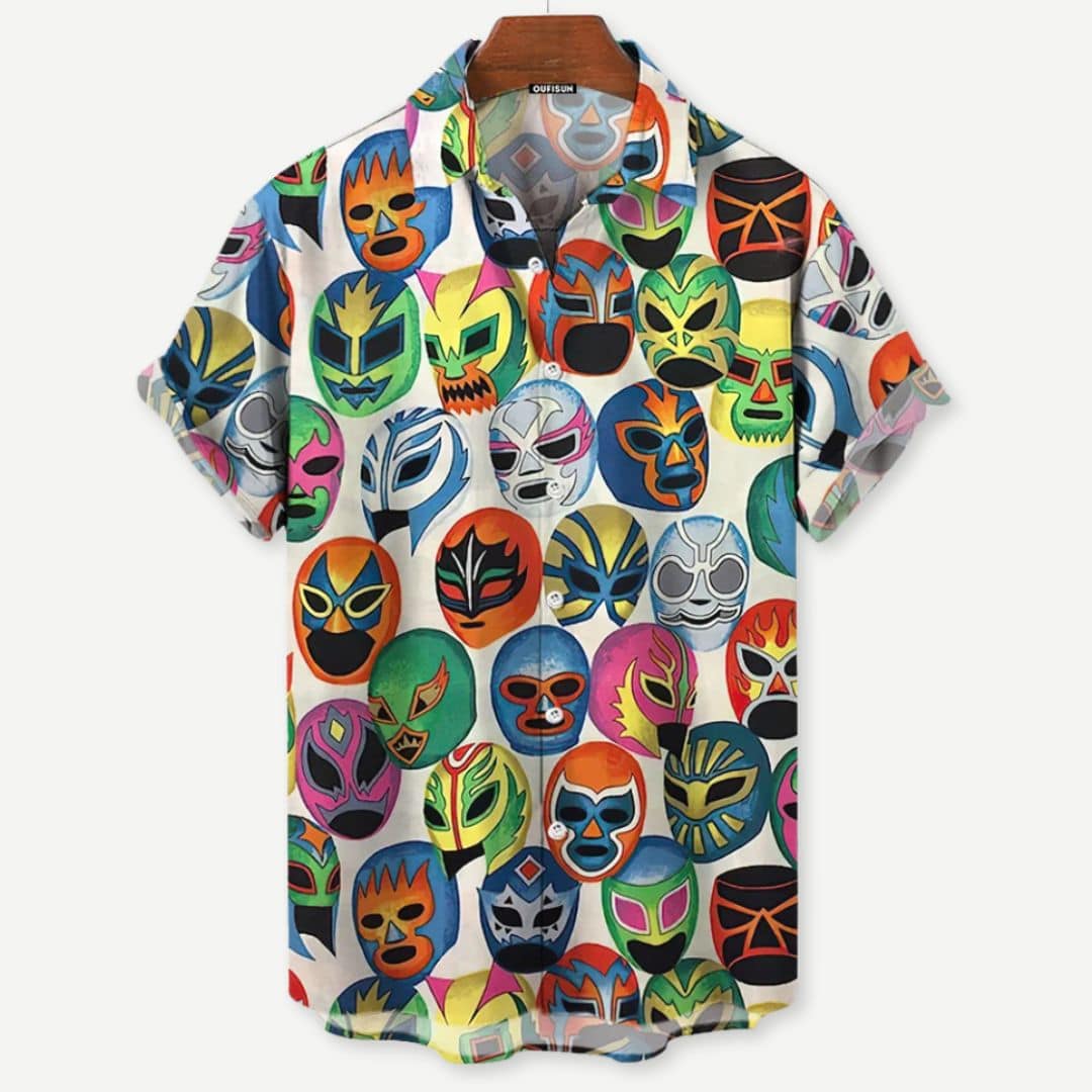Relaxed "Festival of Masks" Shirt - Saint Drako