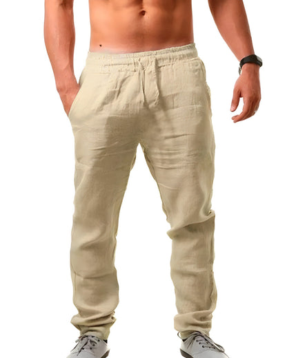 Harlan | Men’s Linen Trousers Breathable Relaxed Fit Casual Summer Wear | Lightweight Comfortable Men’s Trousers