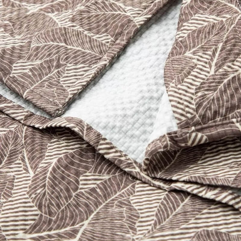 JVance® Signature Series Leaf Motif Jacquard Seersucker Shirt