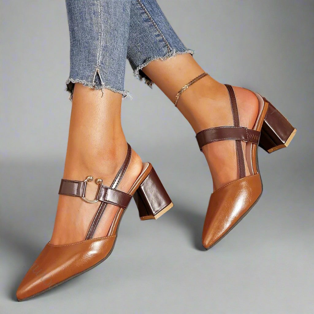 Zapatos de tacón de cuero Henley