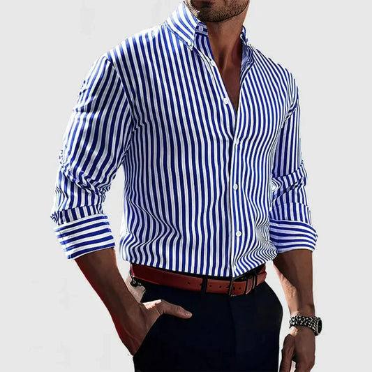 Elio - Men Modern Striped Shirt