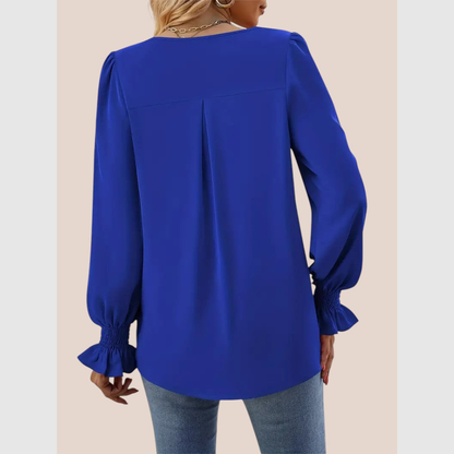 Amelia – Elegancka damska bluzka z dekoltem w serek