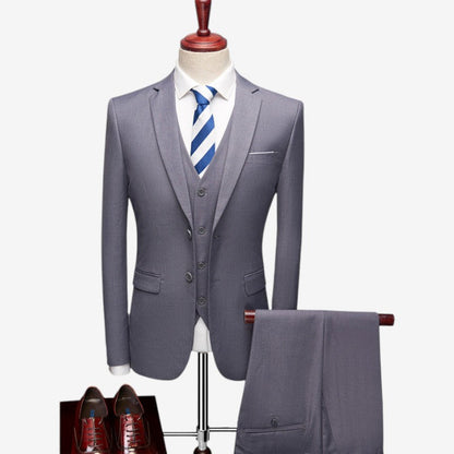 Adam - 3 piece set with blazer, vest and high waist pant