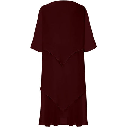 Hazel - Chiffon jurk met ronde hals en modern design