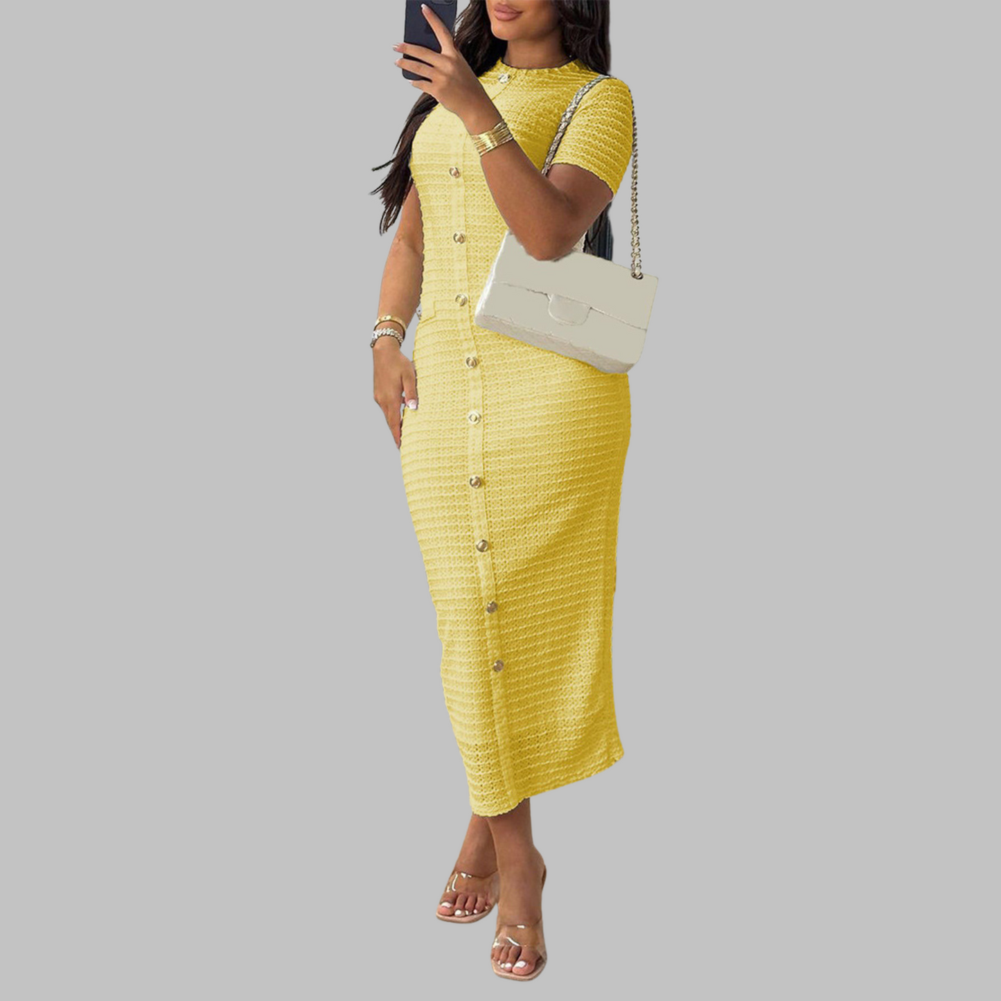 RACHEL - Elegant Round Neck Dress