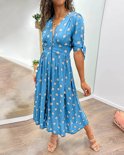 Monique | Robe élégante à pois