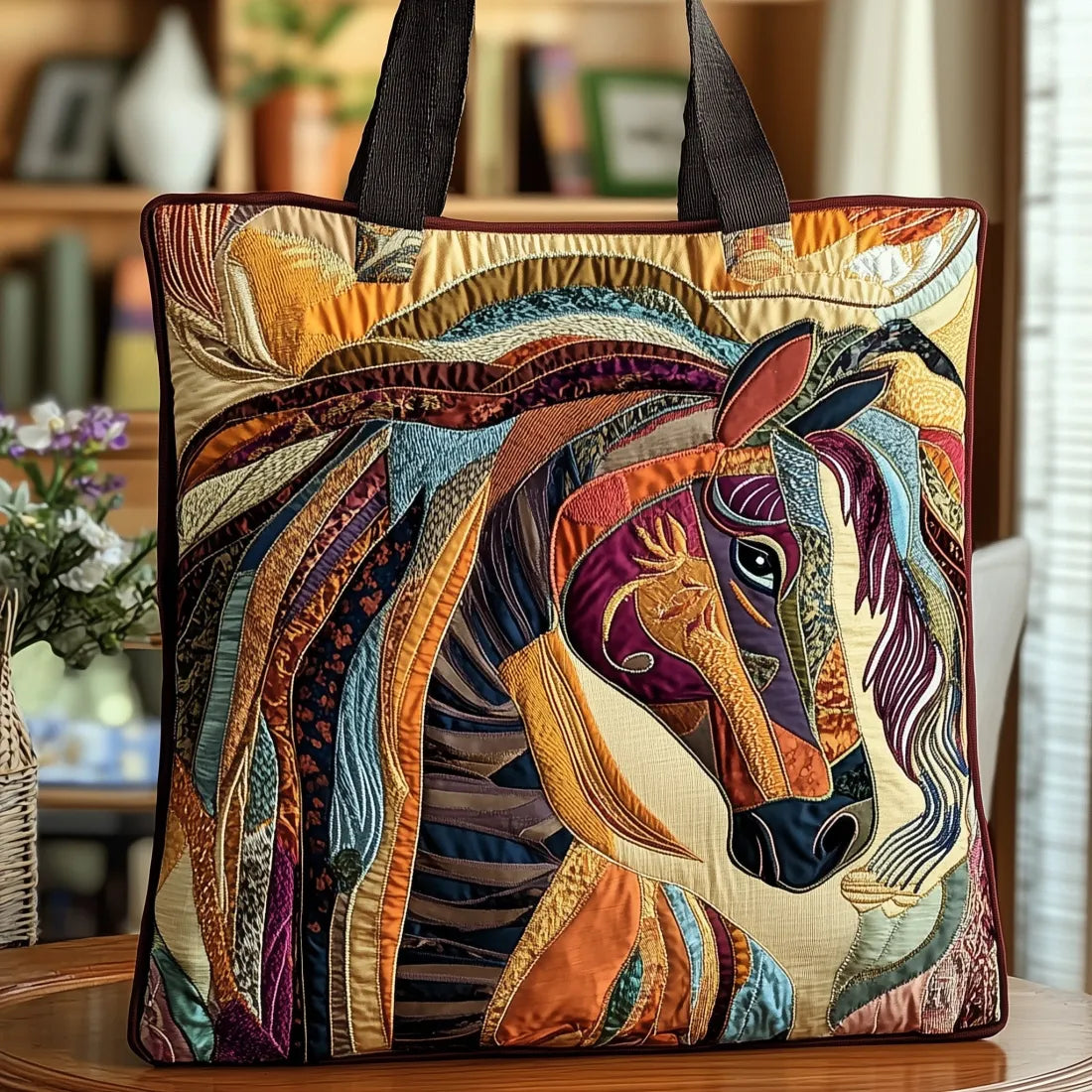 Torba Artisanal - Koń w Mozaice Wielokolorowej