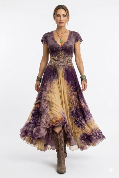 Φλορέντζα – Κομψό και Αέρινο Φλοράλ Φόρεμα
