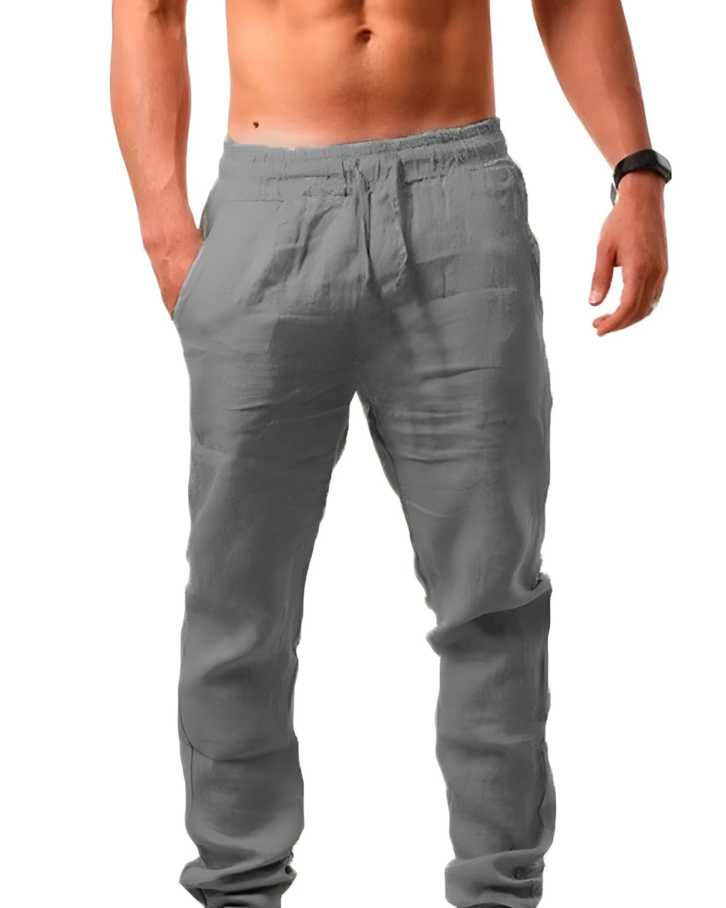 Harlan | Men’s Linen Trousers Breathable Relaxed Fit Casual Summer Wear | Lightweight Comfortable Men’s Trousers