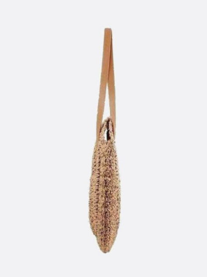 Colorful Round Straw Tote Bag