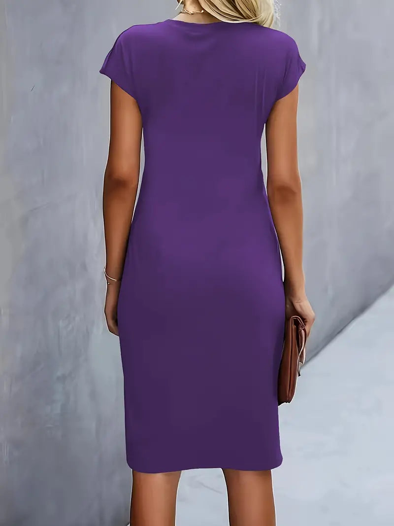 Madison – Mouwloze jurk met ronde hals en slim fit