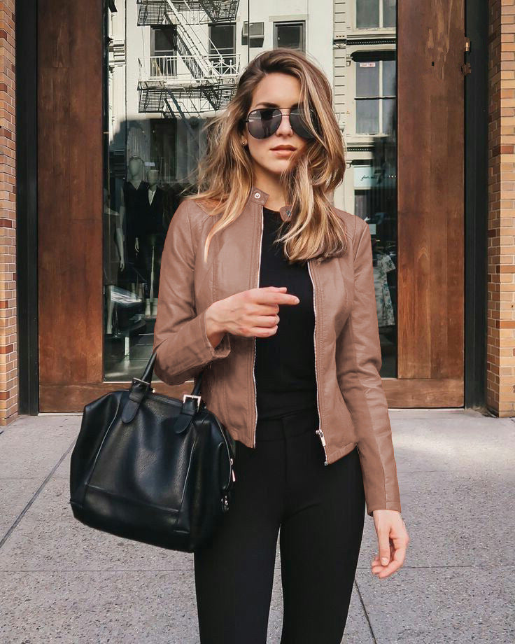 Novara - Slim Fit Eco Leather Jacket