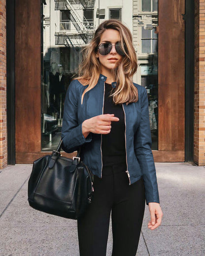Novara - Slim Fit Eco Leather Jacket