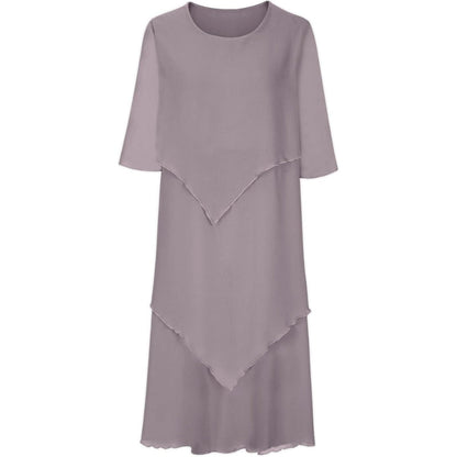 Hazel - Chiffon jurk met ronde hals en modern design