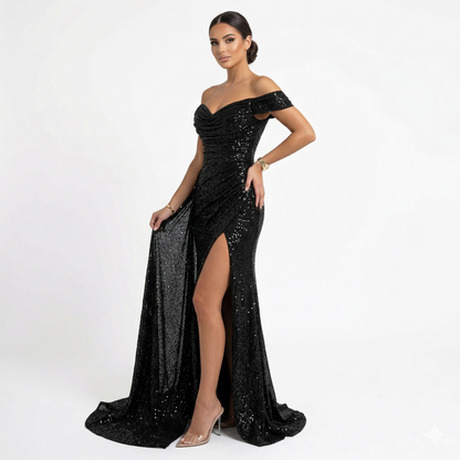 MAIA™ – Στράπλες Μάξι με Glitter