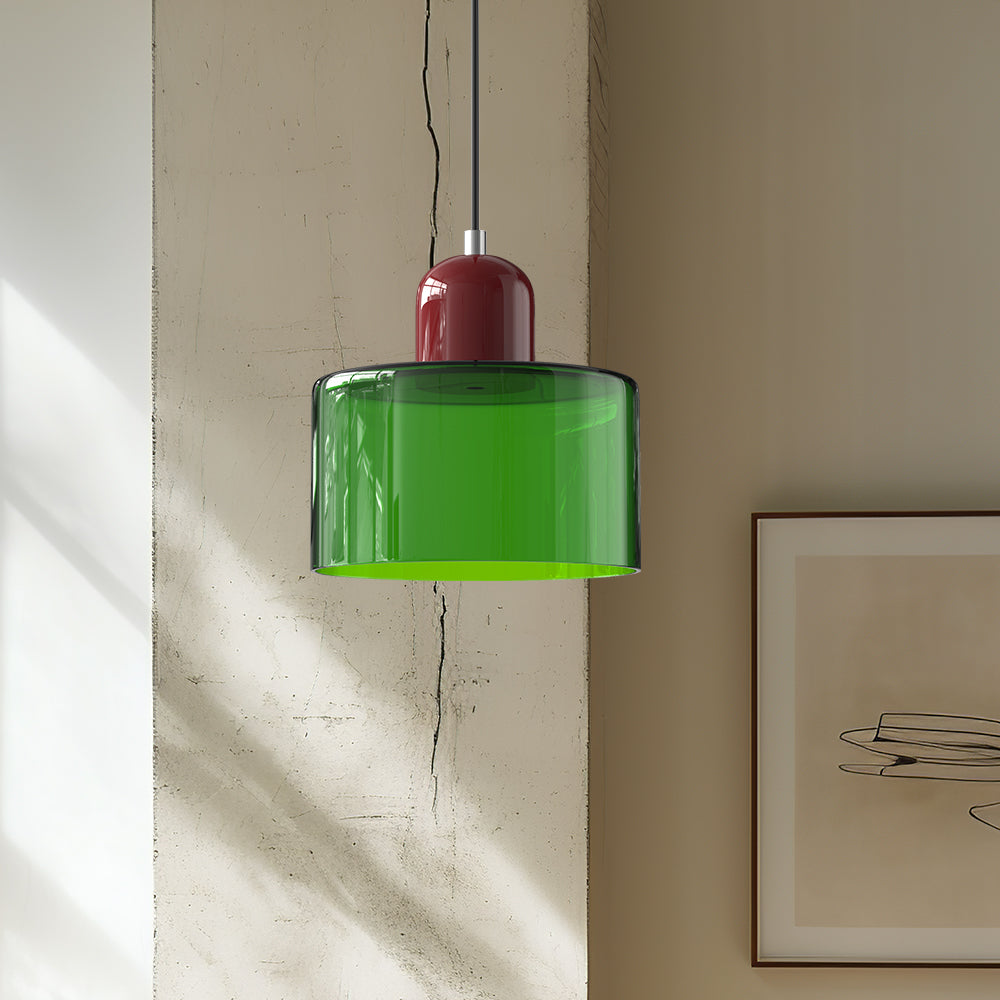 Bauhaus Kugelglas-Pendelleuchte | Zeitloses Design | Glas & Metall | E27 Fassung