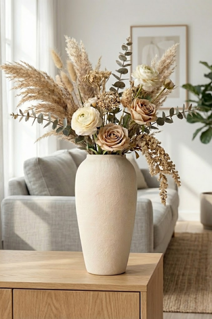 Matte Stone Ceramic Vase – Tall