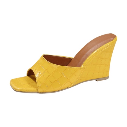 Women's Leather Wedge Cushioned Shoes
