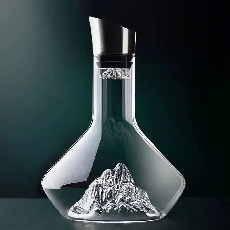 MEELANO 1500 ml Isbjergkrystal Vinkaraffel Blyfri Krystalkonstruktion