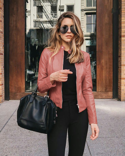 Novara - Slim Fit Eco Leather Jacket