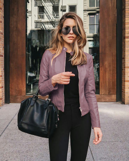 Novara - Slim Fit Eco Leather Jacket