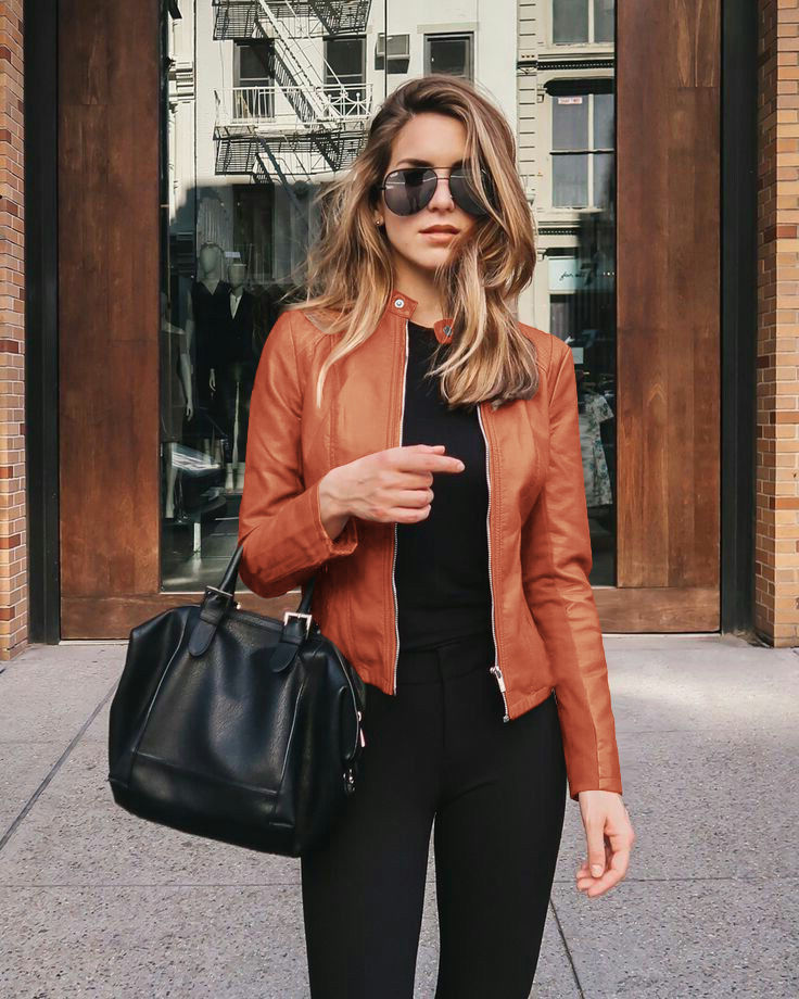 Novara - Slim Fit Eco Leather Jacket