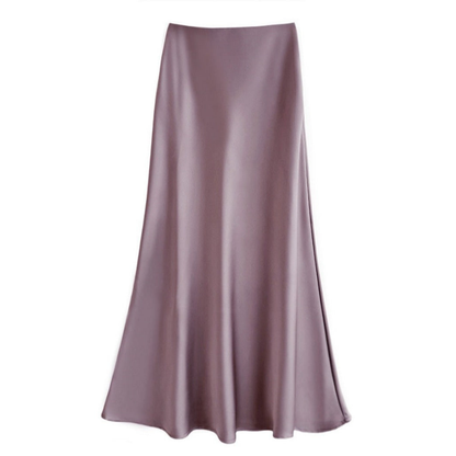 Damska Spódnica W Stylu Jedwabnym | Elegancka Spódnica Midi