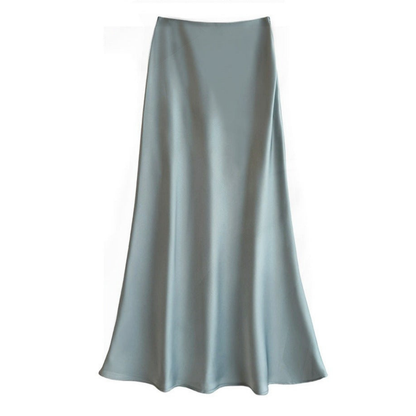 Damska Spódnica W Stylu Jedwabnym | Elegancka Spódnica Midi