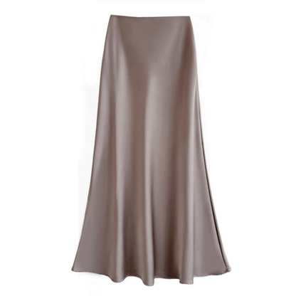 Damska Spódnica W Stylu Jedwabnym | Elegancka Spódnica Midi
