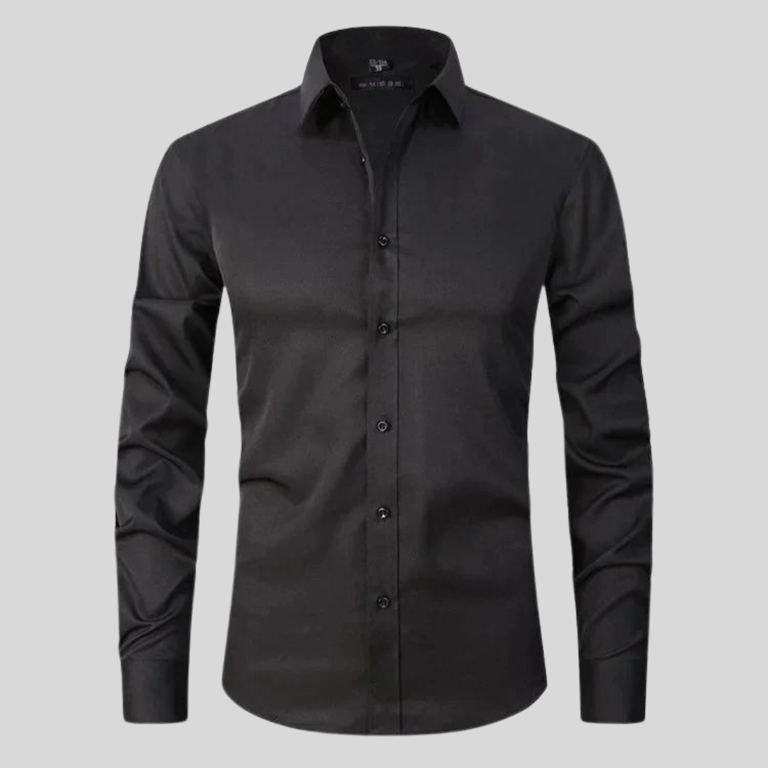 Men's Silk Stretch Slim Fit Formal Business Dress Shirt