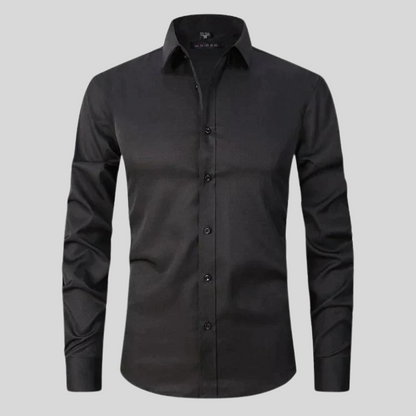 Men's Silk Stretch Slim Fit Formal Business Dress Shirt