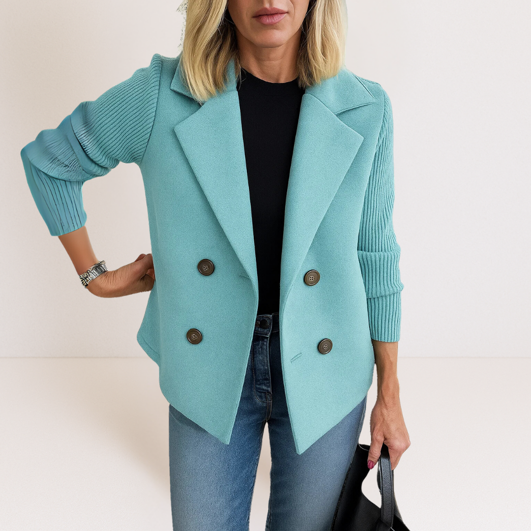 Martine™ – Elegantiška striukė su megztomis rankovėmis