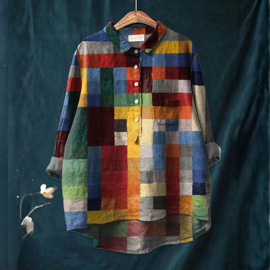 Iris | Farbblockdruck Shirt