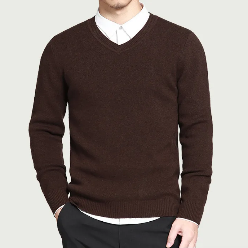 Casual V-Neck Sweater for Men's