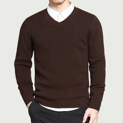 Casual V-Neck Sweater for Men's
