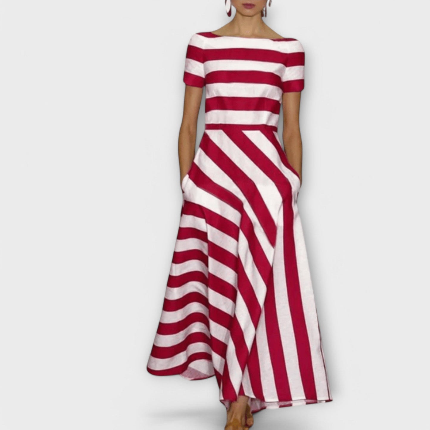 Janell - Pruge Maxi Obleka