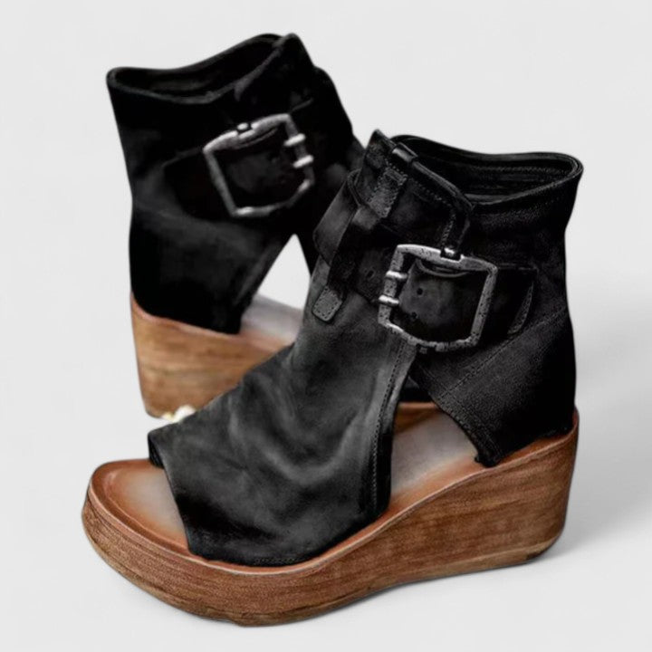 Rustikale Keil-Sandalen – Müheloser Stil mit Alltagskomfort Damen