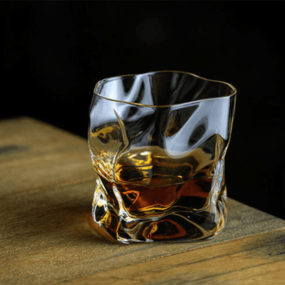 Whiskeyglas Edo Kiriko Japans Kristal Crumple Design Houten Geschenkdoos Handgemaakt | Restfield