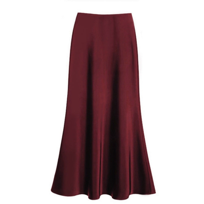 Damska Spódnica W Stylu Jedwabnym | Elegancka Spódnica Midi