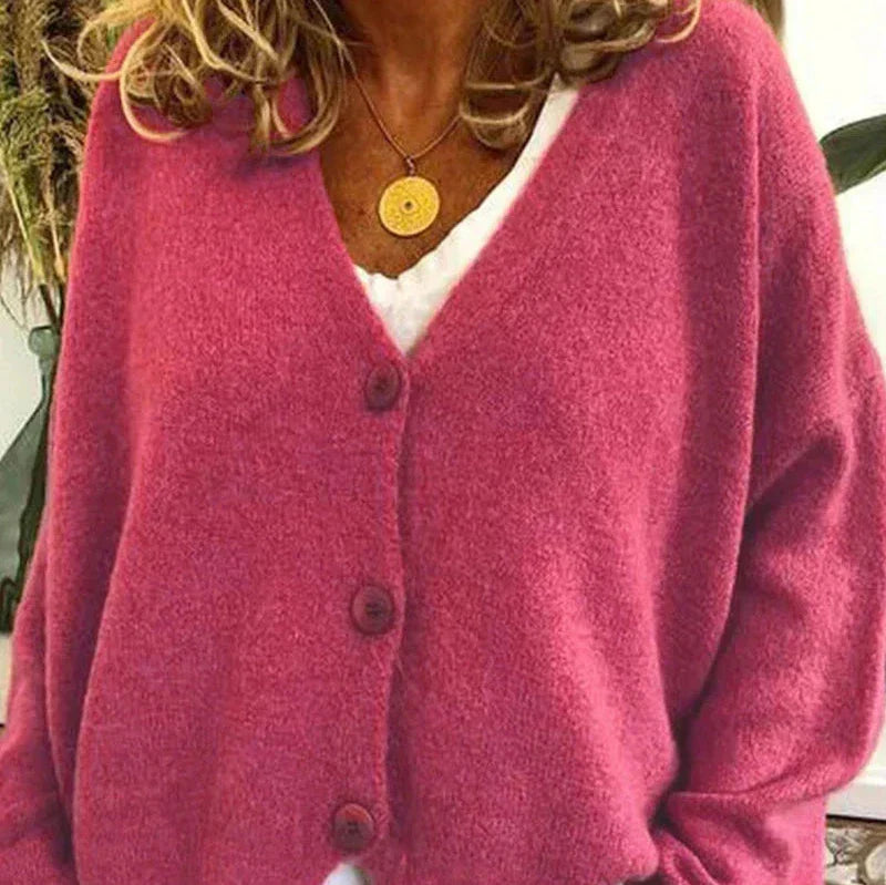 Diana | Women’s Cozy V-Neck Button Cardigan - Image 13