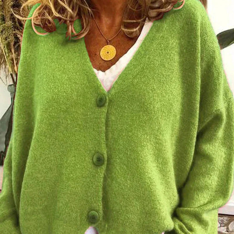 Diana | Women’s Cozy V-Neck Button Cardigan - Image 14