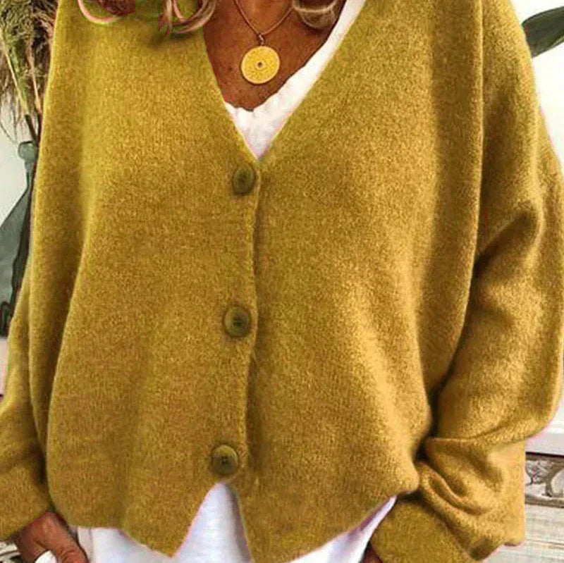 Diana | Women’s Cozy V-Neck Button Cardigan - Image 2