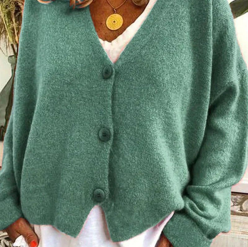 Diana | Women’s Cozy V-Neck Button Cardigan - Image 5