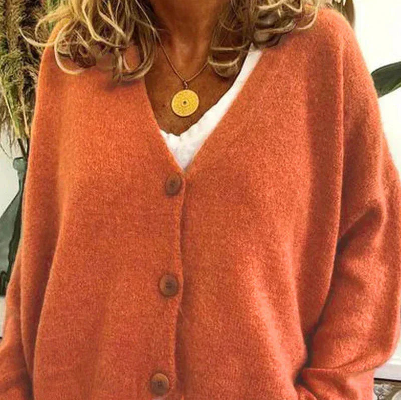 Diana | Women’s Cozy V-Neck Button Cardigan - Image 10