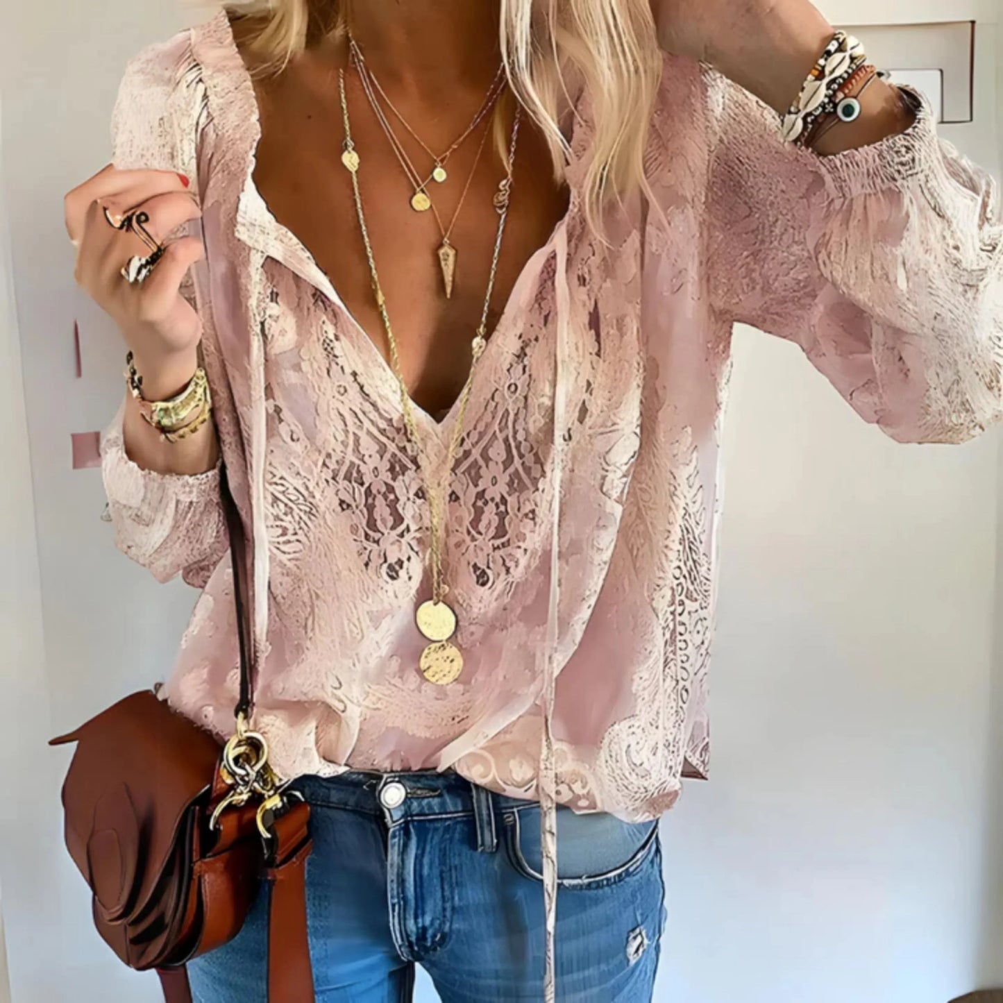 Lauriel - Women Vintage Long Sleeve Blouse