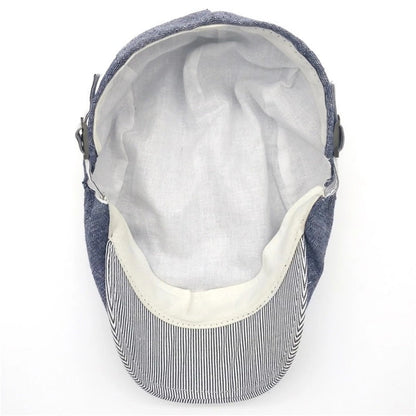 Sterling Cotton Linen™ Cheesecutter Cap Dome Short Brim