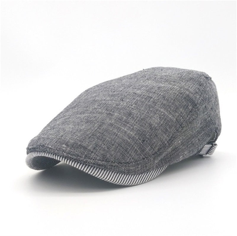 Sterling Cotton Linen™ Cheesecutter Cap Dome Short Brim